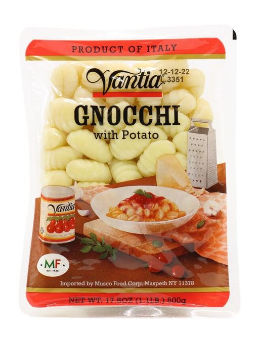 Vantia Potato Gnocchi, 70% Potatoes, 17.5 oz | 500g