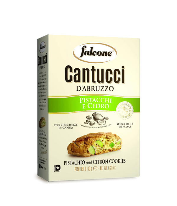 Falcone Cantuccini Pistachio and Citron Cantucci, 7 oz