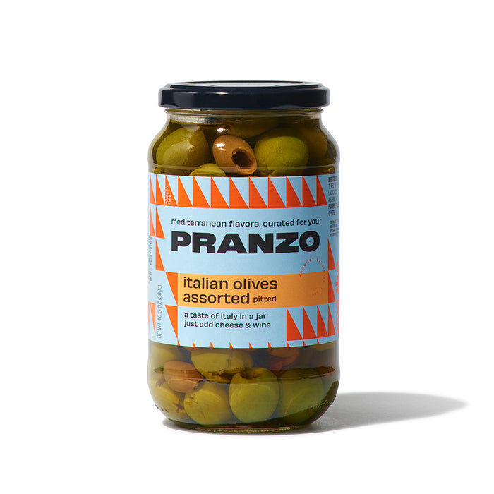 Pranzo Italian Olives Assorted Pitted, 10.50 oz