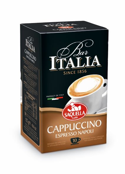 Saquella Instant CAPPUCCINO Espresso Napoli, 10 single-portion bags