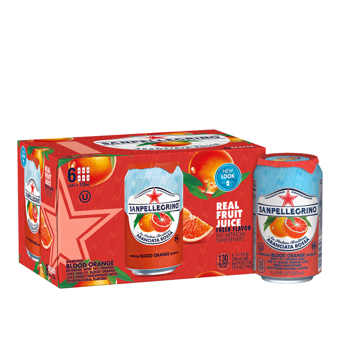San Pellegrino Blood Orange Sparkling Fruit Beverage, 11.15 Fl. Oz Cans