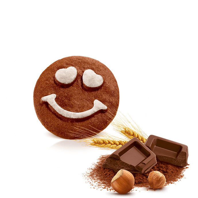 Balocco Faccine Biscuits, Chocolate & Hazelnut Cookies, 12.3 oz | 350g