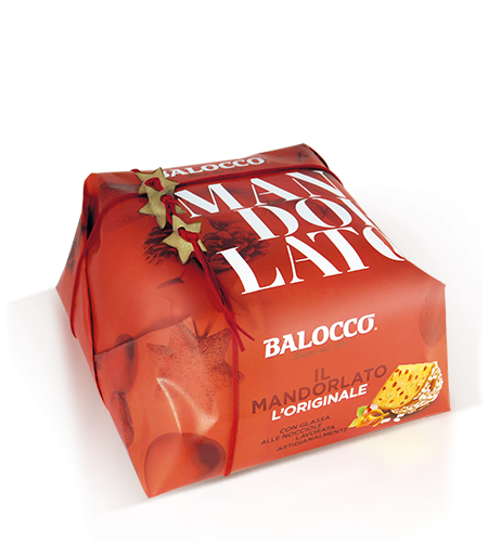 Balocco il Mandorlato Gift Wrapped Panettone with Almonds and Sugar, 1000g