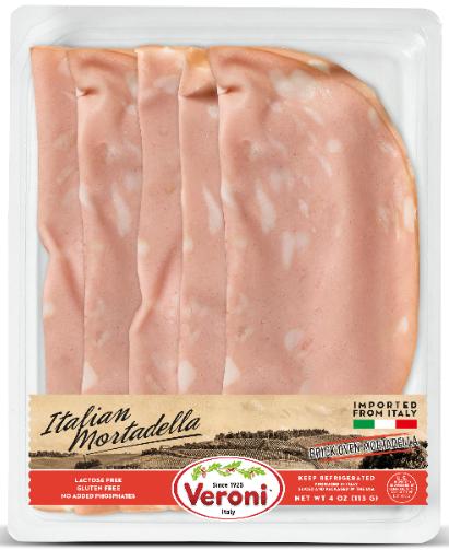 Veroni Pre-Sliced Italian Mortadella, 4 oz | 113 g
