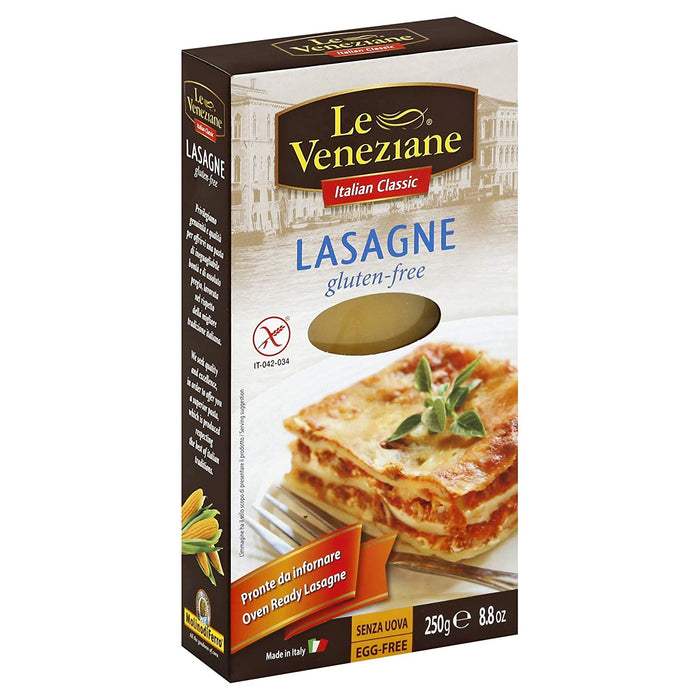 Le Veneziane Gluten Free Lasagna, 8.8 oz | 250 G