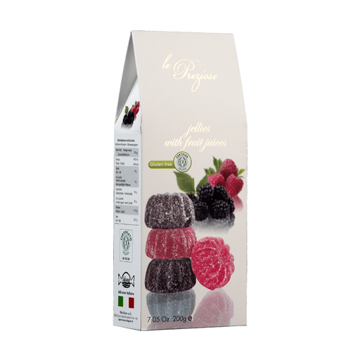 Le Preziose Jellies with Blackberry and Raspberry Juice, 7.05 oz | 200g