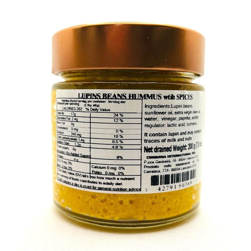 Cinquina Lupini Beans Hummus With Spices, 7 oz | 200g