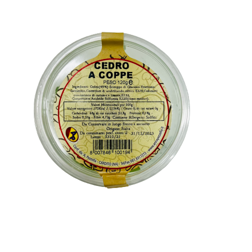 Anna Pezzella Candied Citron, Cedro a Coppe, 4.23 oz | 120g
