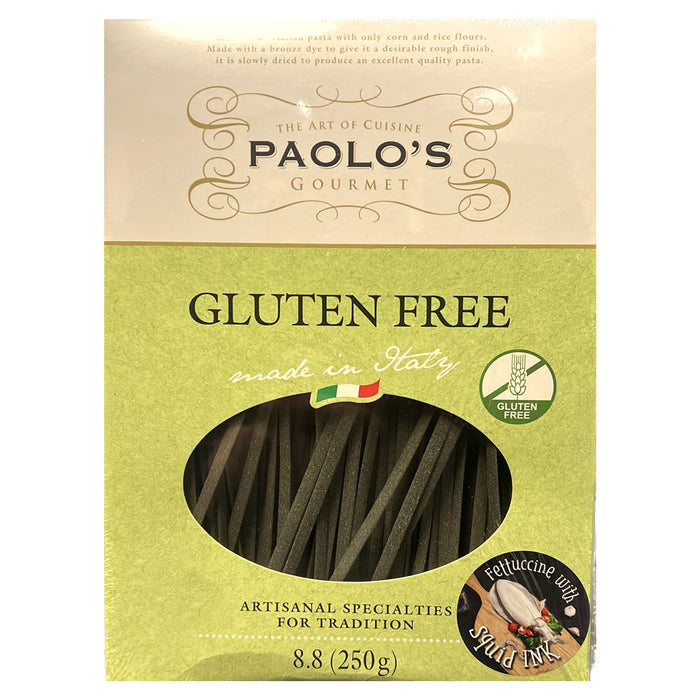 Paolo's Gluten Free Fettuccine With Squid Ink, Corn & Rice Flour, 8.8 oz | 250g