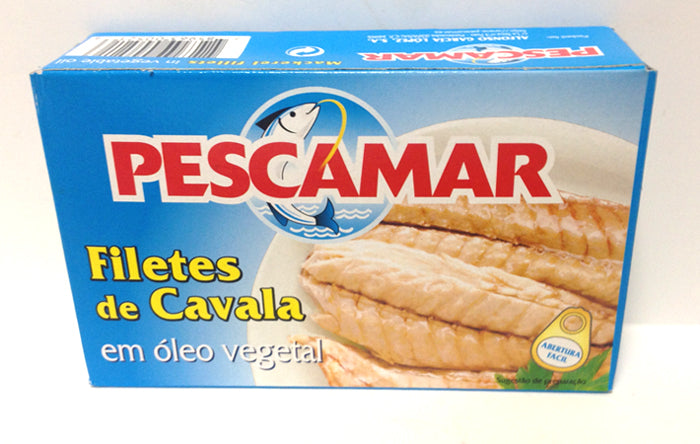 Pescamar Mackerel fillets in Vegetable Oil  4 1/4 oz. Tin