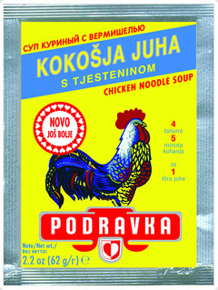 Podravka Chicken Flavored Noodle Soup, 62g