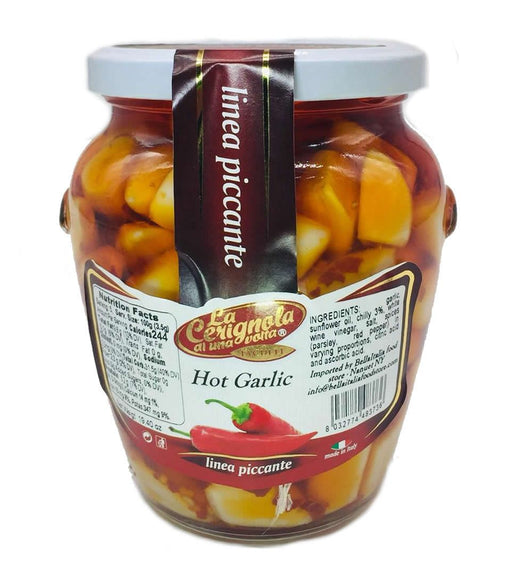 La Cerignola di una volta - Hot Garlic, 19.40 oz | 550g