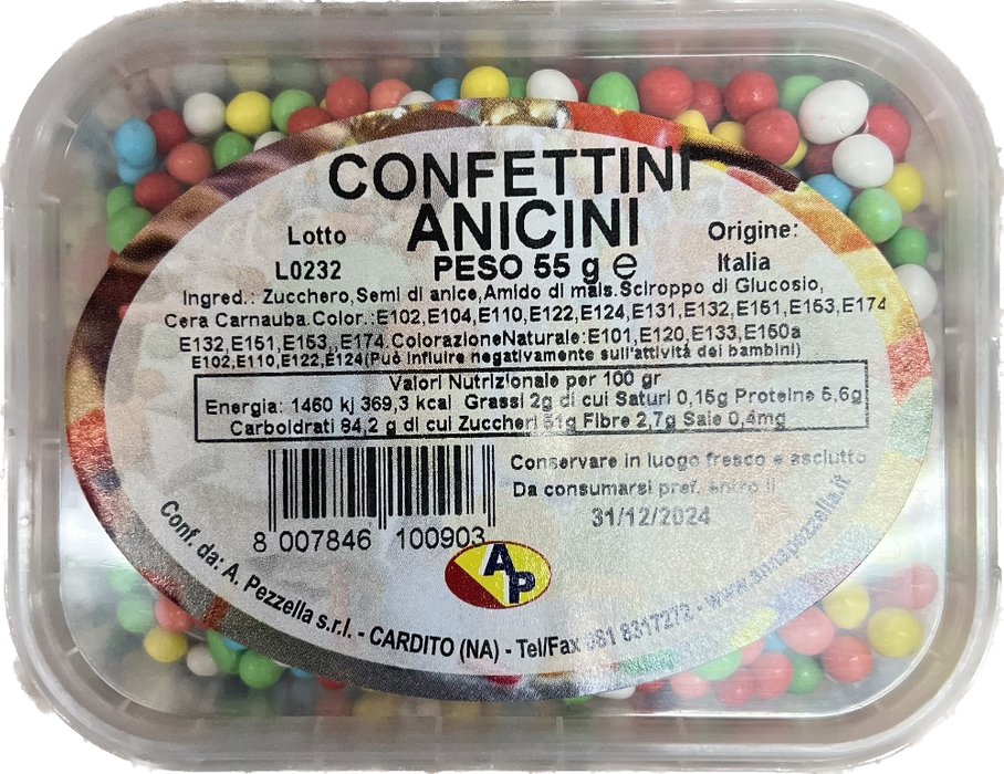 Anna Pezzella Round Sprinkles, Confettini Anicini, 55g