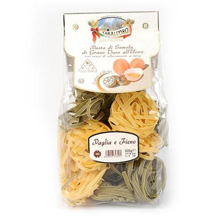 Tarall'oro Paglia e Fieno Pasta, Durum Wheat Semolina Pasta Eggs, 17.63 oz | 500g