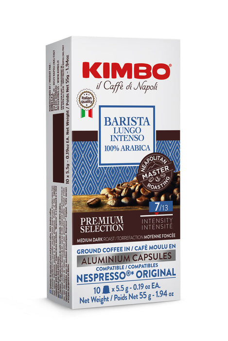 Kimbo Barista Lungo Intenso, #7 Aluminum Nespresso Compatible
