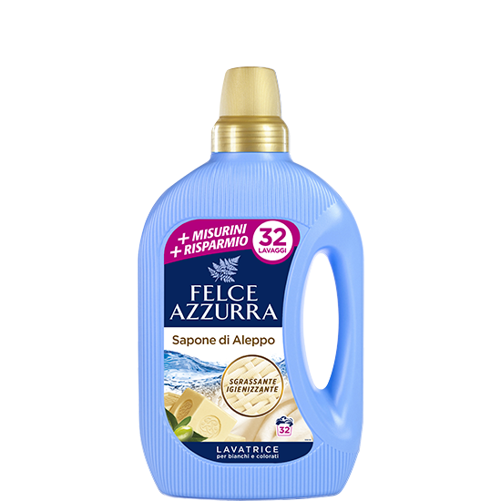 Felce Azzurra Aleppo Soap, Detergent for Washing Machine, 32 Loads, 1.6 Liter