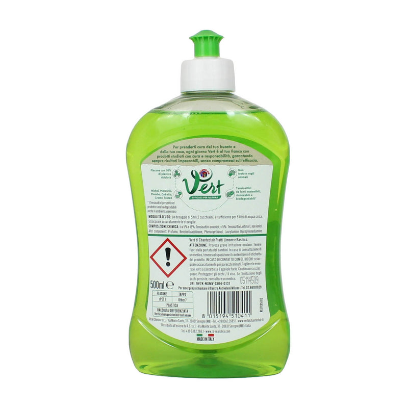 Chanteclair Vert Lemon & Basil Eco Dishwashing Liquid – 16.9 fl oz (500ml)