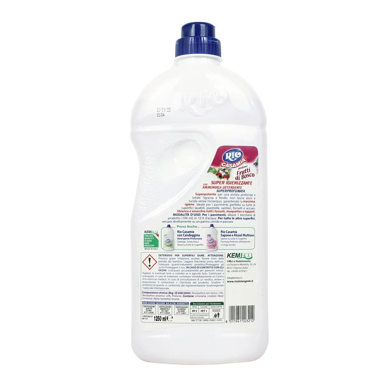 Rio Casamia Floor & Multi-Surface Cleaner Wild Berry Scent – 1250ml | Italian Household Cleaner