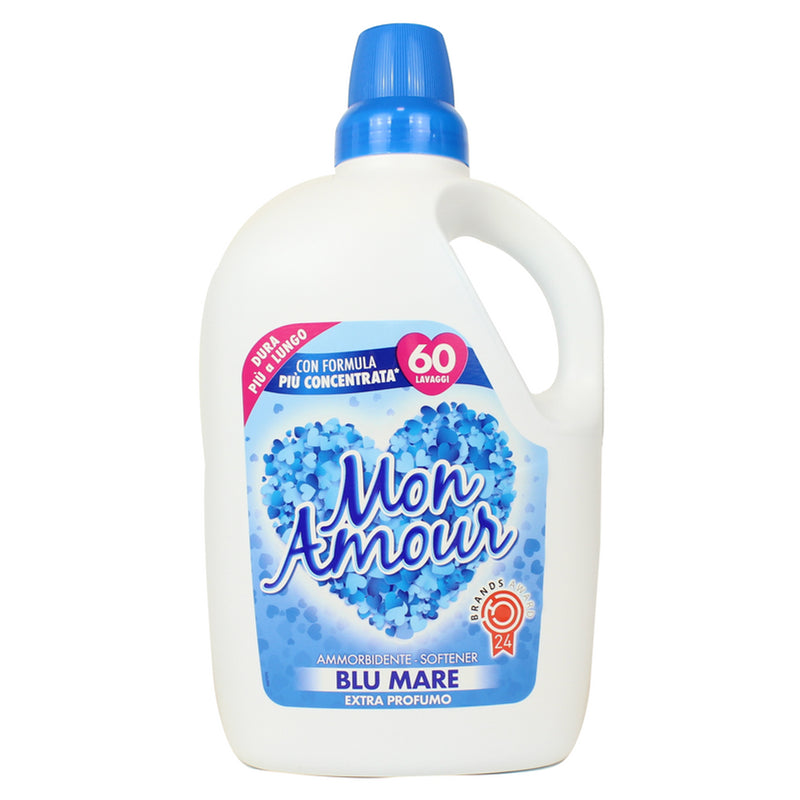 Mon Amour Concentrated Fabric Softener Blu Mare Scent, 60 Washes, 3 Liters