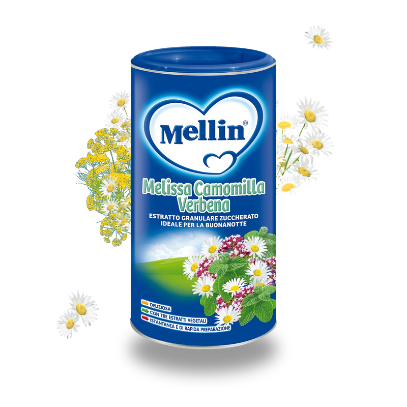 Mellin Melissa Camomilla Verbena Instant Herbal Drink, Lemon Balm Chamomile & Verbena
