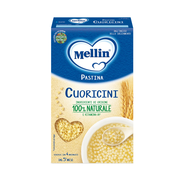 Mellin Cuoricini Pastina Baby Pasta from 5 Months – 11.29 oz (320g)