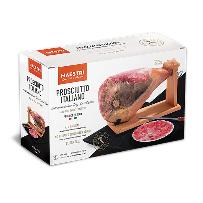 Maestri PROSCIUTTO ITALIANO Authentic Italian DryCured Ham, BONEIN W