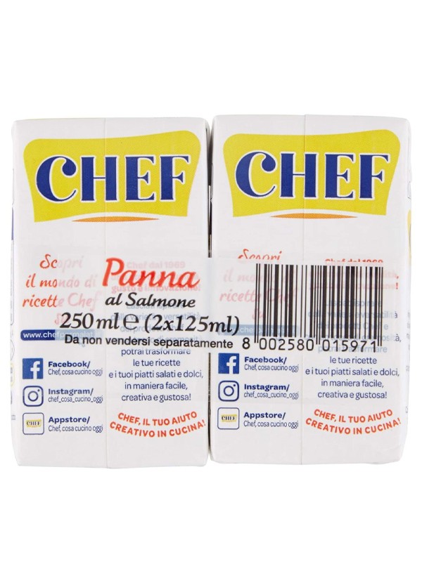 Chef Panna al Salmone – Cream with Salmon, 2x125ml