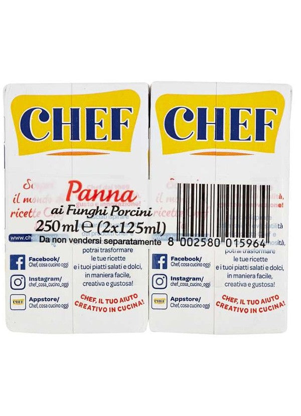 Chef Panna al Funghi – Cream with Mushrooms, 2x125ml