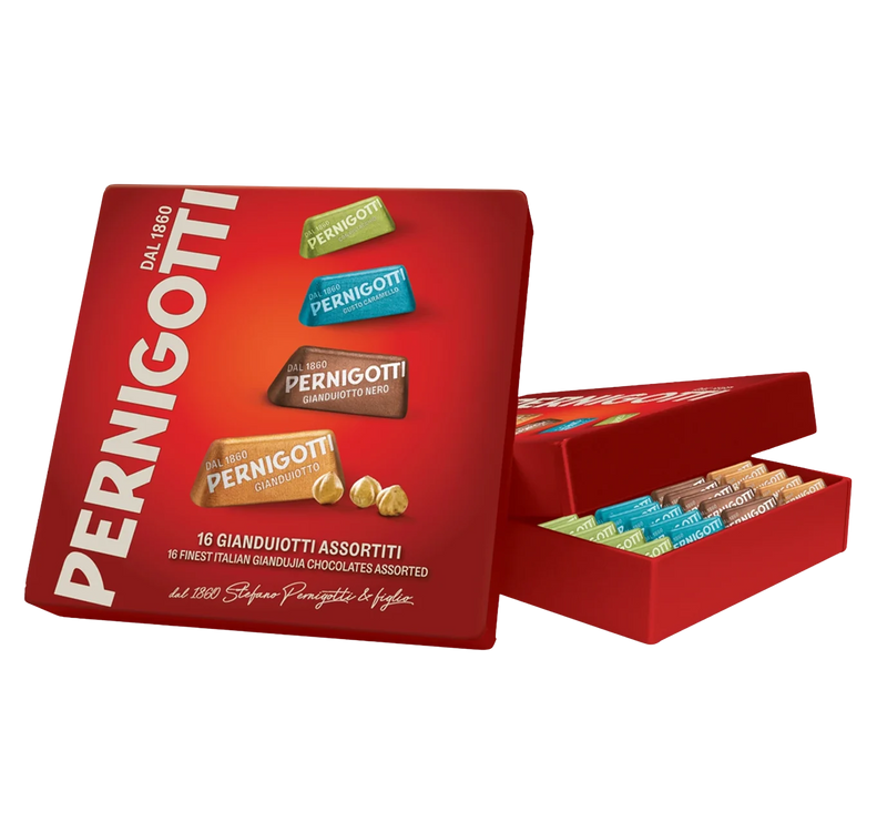 Pernigotti Assorted Gianduiotti Chocolate Gift Box, 16 Pieces, 127 g