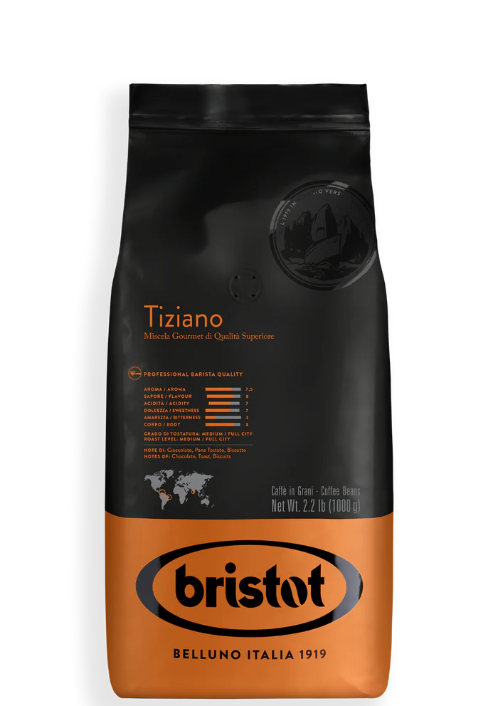 Caffe Bristot Tiziano, Medium Roast, Coffee Beans, 2.2 lb | 1000g