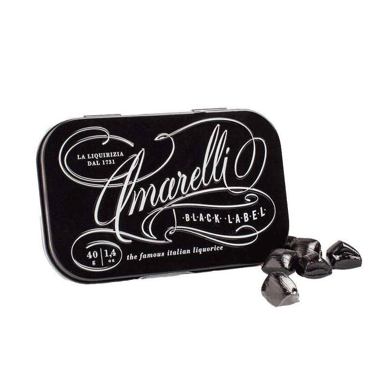 Amarelli – Pure Licorice Black Label, di Calabria DOP, 1.4 oz (40 g) | Product of Italy | DOP Certified