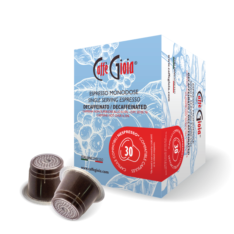 Caffè Gioia Decaf Espresso Capsules, Nespresso Compatible, 30 Count