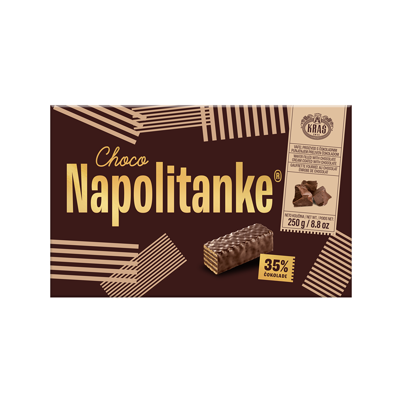 Kras Napolitanke Chocolate Coated Wafers Box 250g