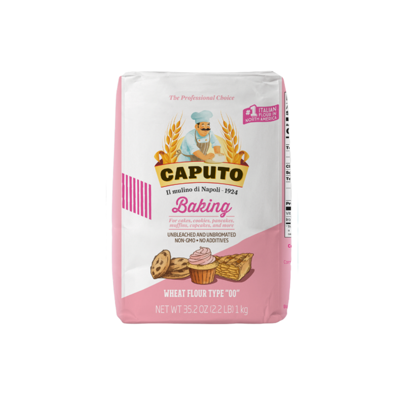 Bag of Caputo baking flour on a white background