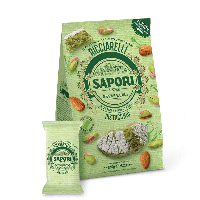 Sapori Pistachio Ricciarelli, Mandorla, 4.23 oz | 120g