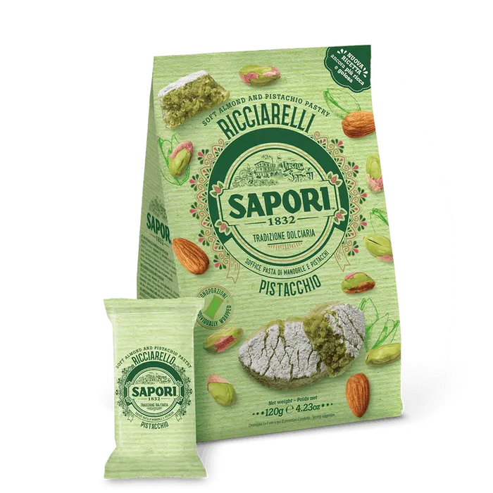 Sapori Pistachio Ricciarelli, Mandorla, 4.23 oz | 120g