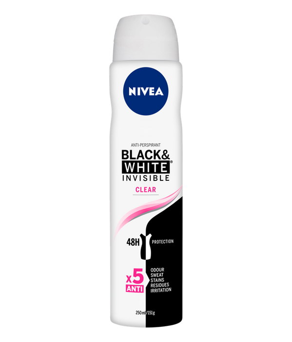 Nivea Women Black & White Invisible Clear, 48H Protection, 150ml