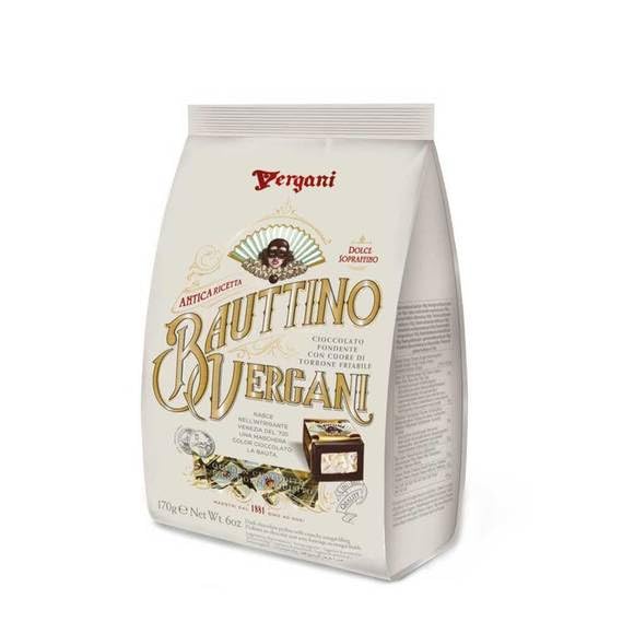 Vergani Bauttino Crunchy Almond Nougat w/ Dark Chocolate, 6 oz | 170g