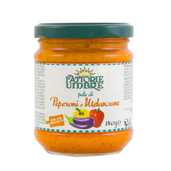 Fattorie Umbre Pepper and Eggplant Pate, 6.3 oz | 180g (Gluten Free)