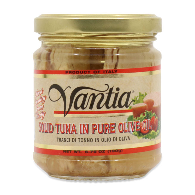 Vantia Solid Light Tuna, Yellowfin Fillets in Oil, 6.75 oz