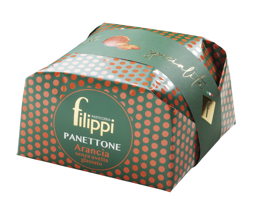 Filippi Panettone Arancia Without Raisins, 17.63 oz | 500g