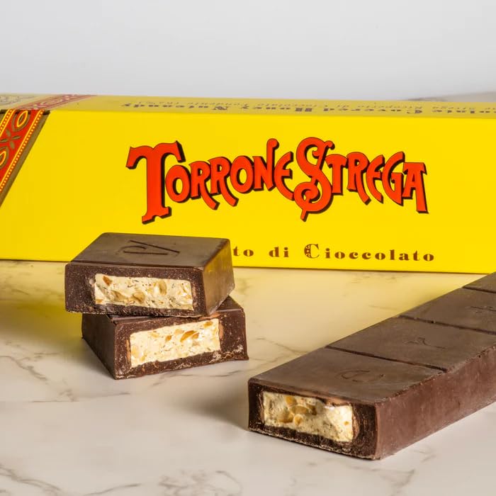 Strega Torrone Hard Nougat Covered w/ Chocolate, 5.29 oz | 150g