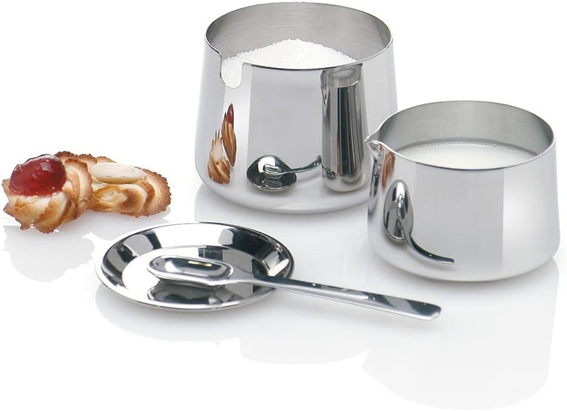 Giannini "Sugarmilk" Set 4 pc. Milk Jug and Sugar Bowl, Stainless Steel