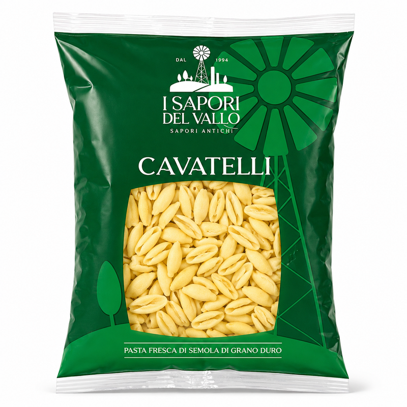 I Sapori Del Vallo Cavatelli Fresh Pasta, 17.6 oz | 500g