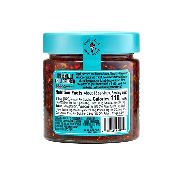 Firelli Italian Chili Crunch – Crunchy, Spicy, Delizioso! | 7 oz