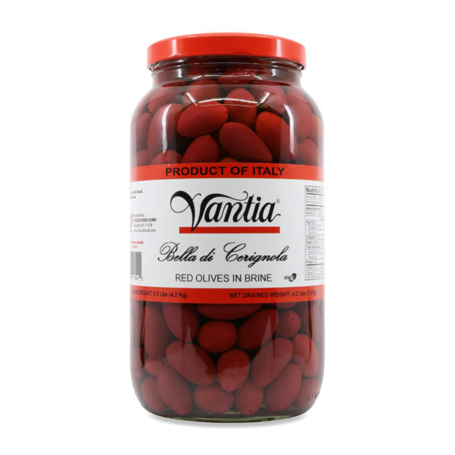 Vantia Red Cerignola Olives, 4.2 kg | 9.3 lb