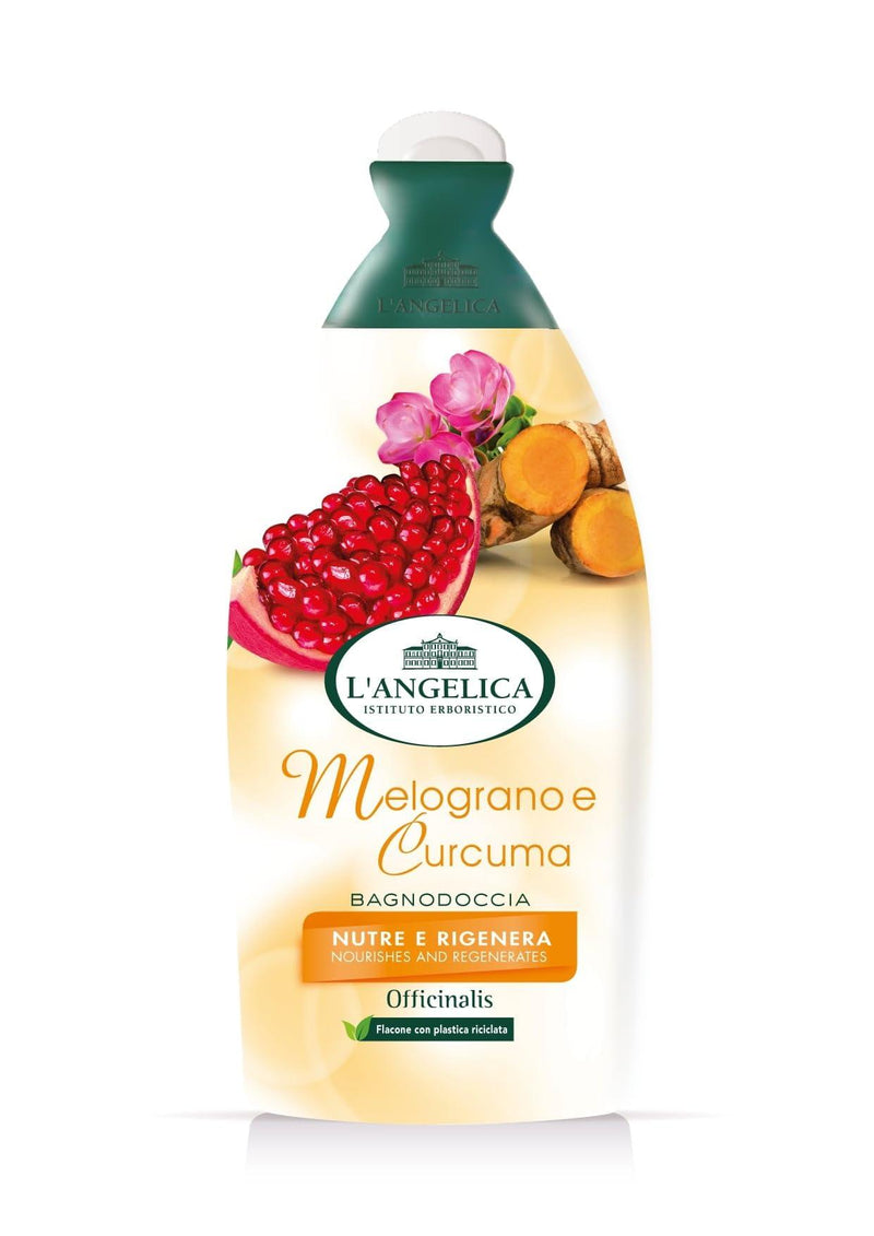 L’Angelica Bath & Shower Gel – Pomegranate & Turmeric Scent, 16.9 oz | 500 ml