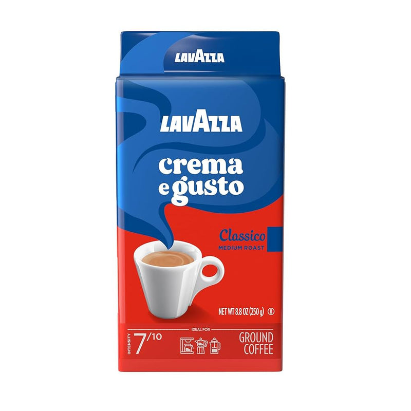 LavAzza Crema e Gusto Coffee, Classico Ground, - 8.8 oz vacuum pack