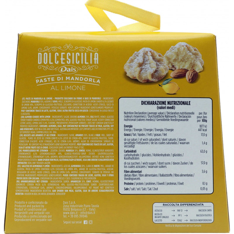 Dais Almond Cookies with Lemon, 7.76 oz | 220g