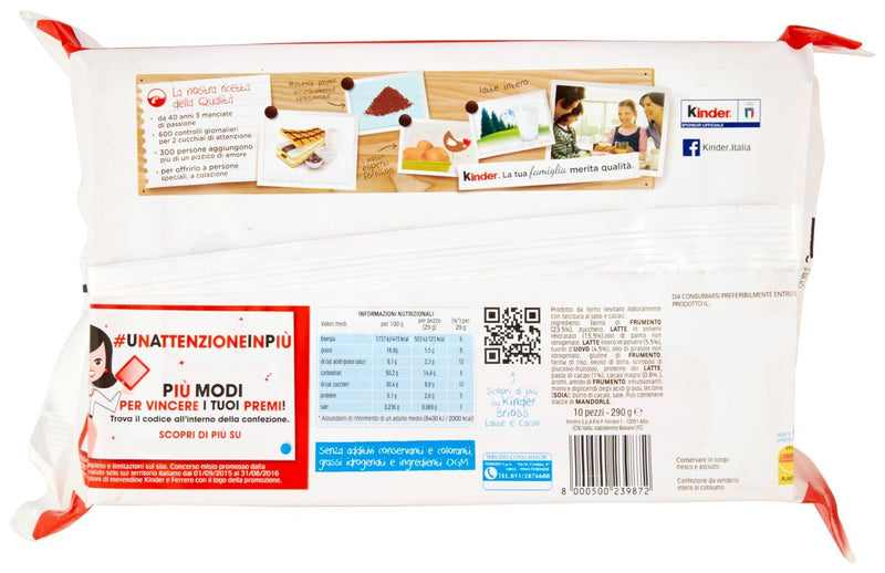 Ferrero Kinder Brioss Latte e Cacao Pack of 10 x 0.98 Oz Pieces